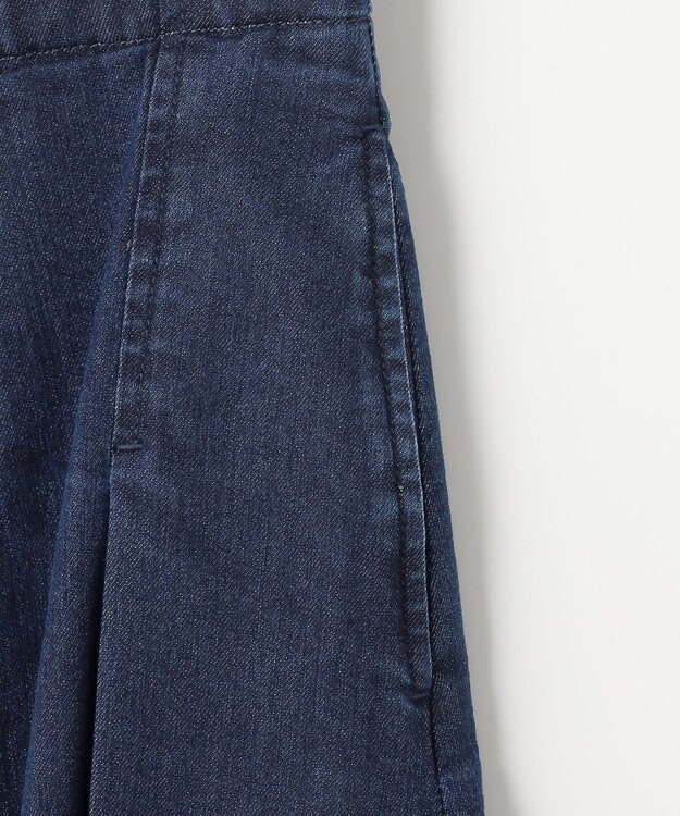 組曲 ライトデニム プリーツスカート ネイビー系