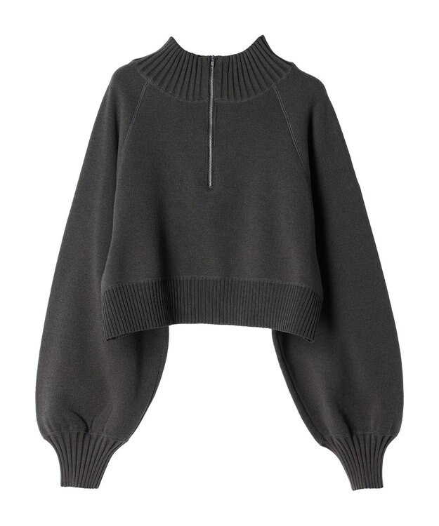 Green Parks ＫＢＦ２ｗａｙクロップドスウェットライクプルオーバー Charcoal Gray