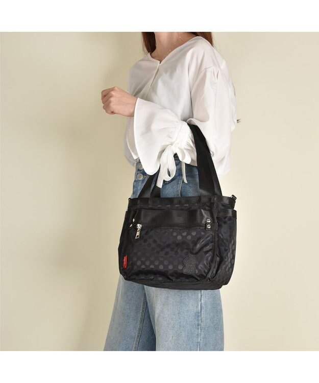 Y'SACCS 【PEANUTSコラボ】SNOOPY（スヌーピー） Polka Dots 2WAYトート ブラック