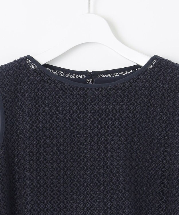 23区 【APPLAUDIR】クリスタルフラワーコンビ ドレス ネイビー系