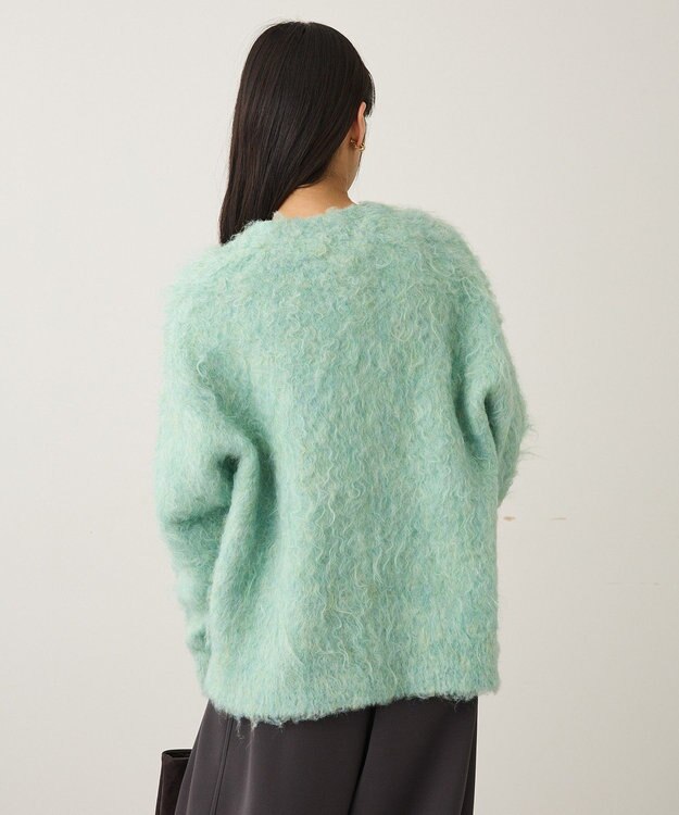 CRAFT STANDARD BOUTIQUE カール起毛モヘアライクVネックニットカーディガン Green