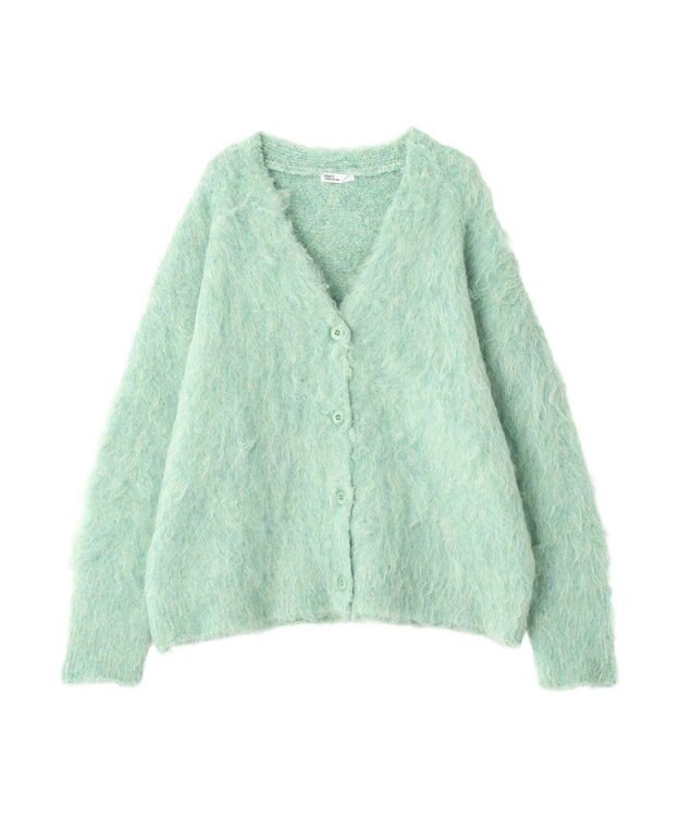 CRAFT STANDARD BOUTIQUE カール起毛モヘアライクVネックニットカーディガン Green