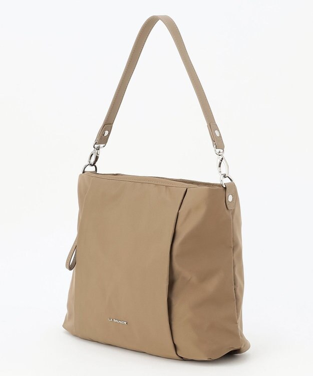 LA BAGAGERIE 多収納ナイロン2WAYショルダー グレージュ