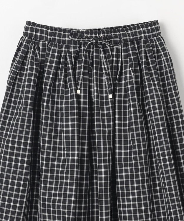 ANY L 【ウエストゴム】タックギャザーフレアスカート チェック