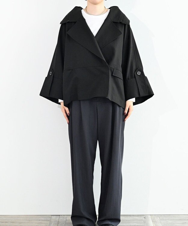 FORFORMO Deformation Wide Trench Coat デフォメーションワイドトレンチコート ブラック