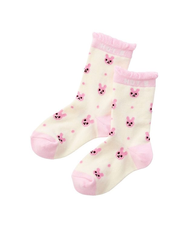 MIKI HOUSE HOT BISCUITS 【9-19cm / 靴下2足セット】 クルー丈 ソックスパック2足セット ピンク