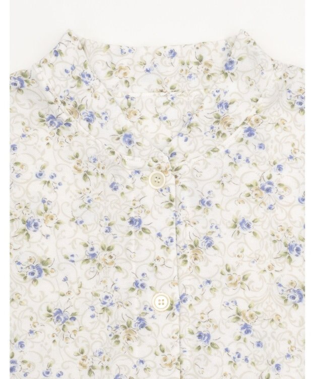 Wing パジャマ 長袖 長ズボン 綿100％(肌側) あったか素材 保温性 ゆったりシルエット シャツタイプ 上下セット レディース EP6001 ウイング／ワコール ホワイト