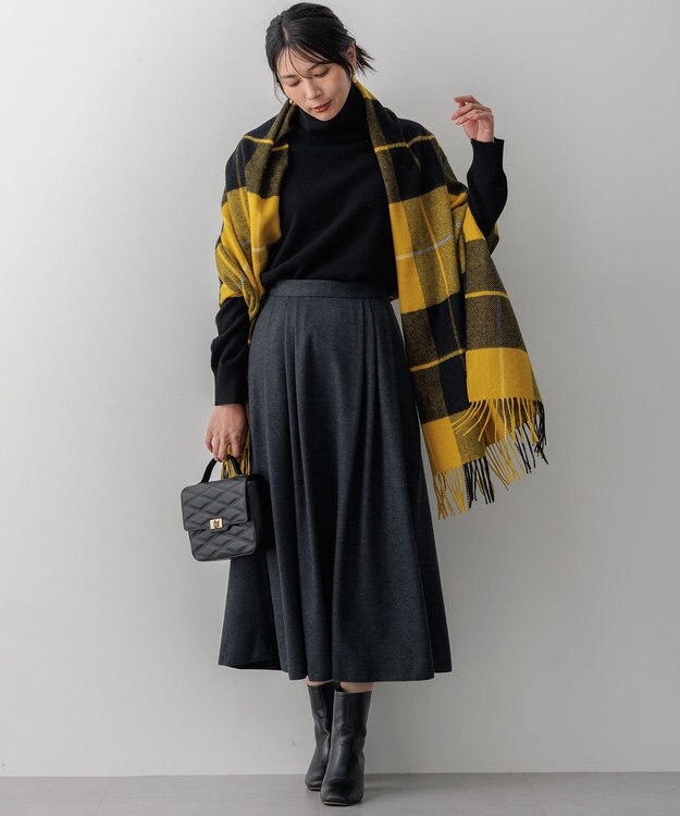 23区 S ピュアカシミヤ タートルネック  ニット ブラック系