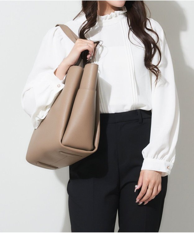 LA BAGAGERIE 【MONICA】収納いっぱいA4トート グレー