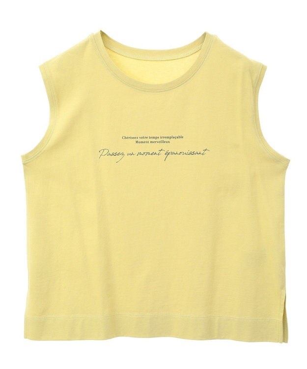 Green Parks ノースリーブ筆記体ロゴプルオーバー Lime Green