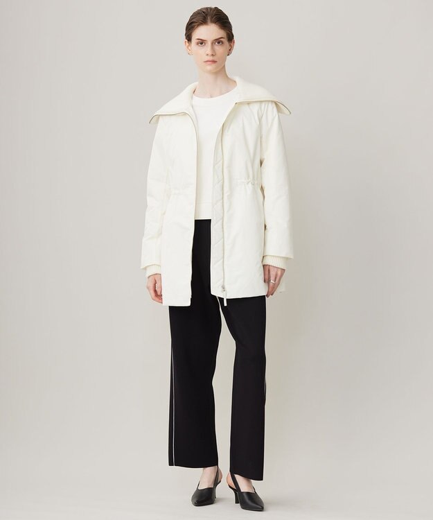 ICB 【UVカット・洗える】ジョーゼットジャージー クロップド丈プルオーバー オフホワイト系