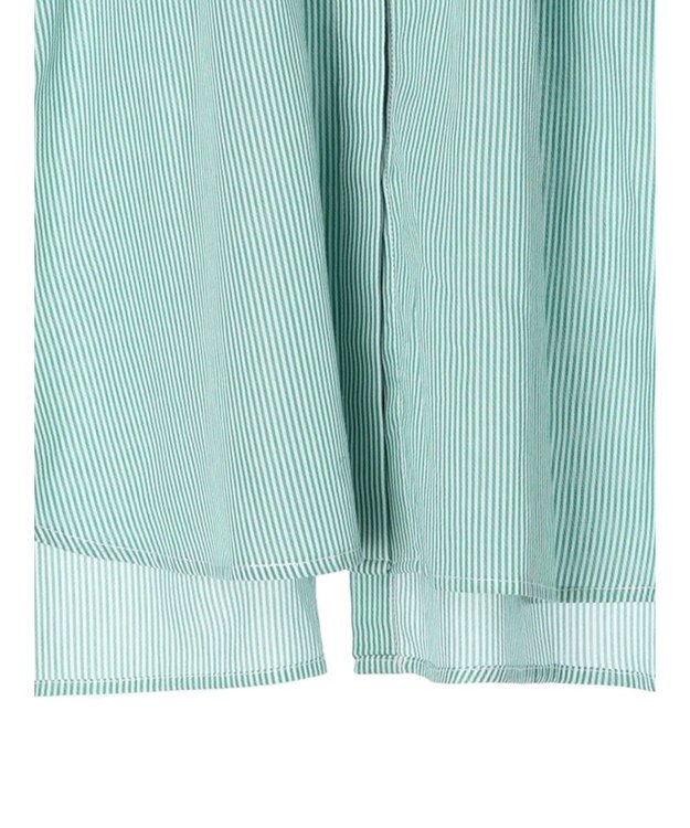 AMERICAN HOLIC カルゼギャザーシャツチュニック Stripe Green