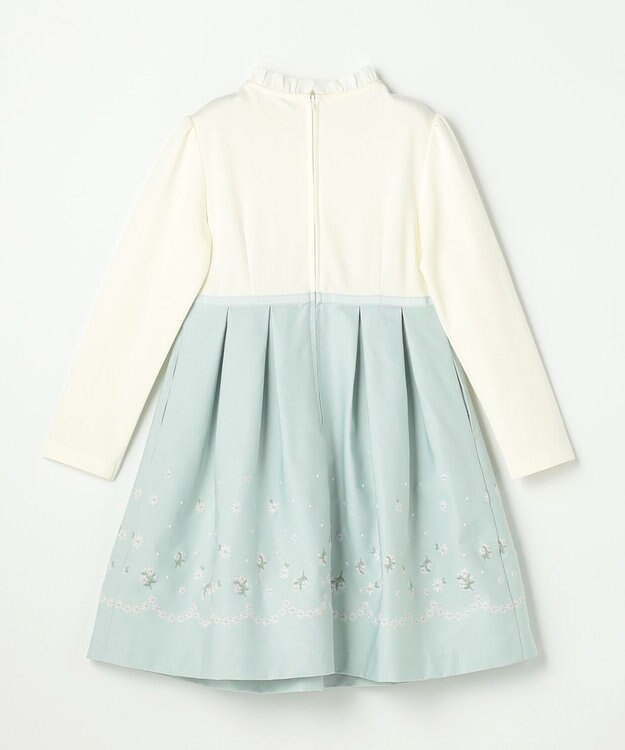 組曲 KIDS 【110-140㎝】 フラワーアーチワンピース＆ボレロジャケットセット ミントグリーン