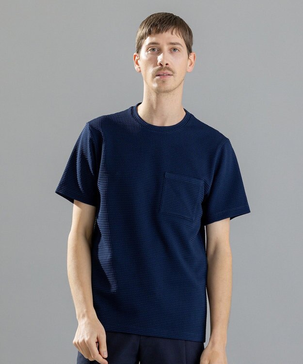 JOSEPH HOMME 【オリジナル素材】ライトタックジャージー クルーネックＴ ネイビー系