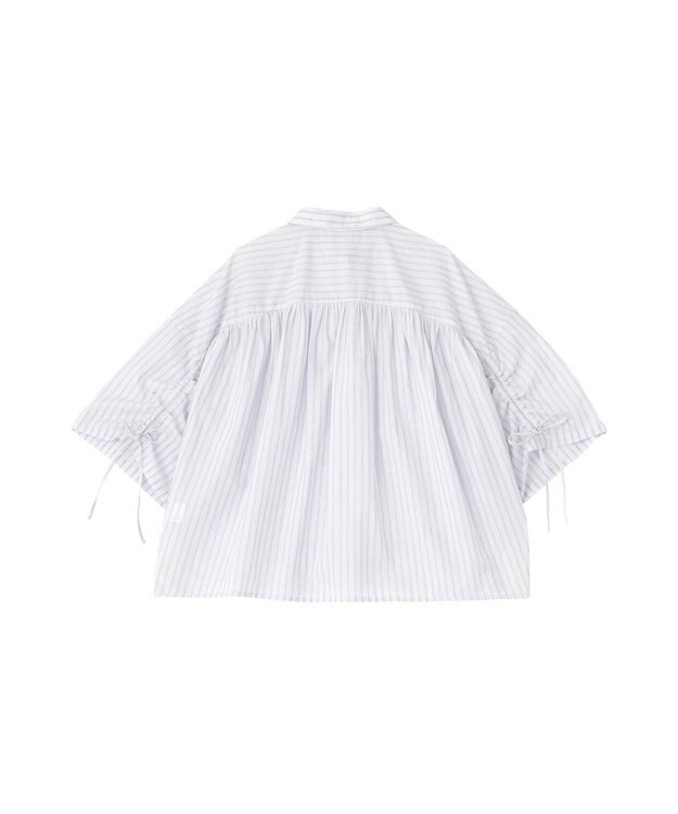 AMERICAN HOLIC 【先行予約】【WEB限定】ギャザーリボンスリーブ半袖シャツ Stripe