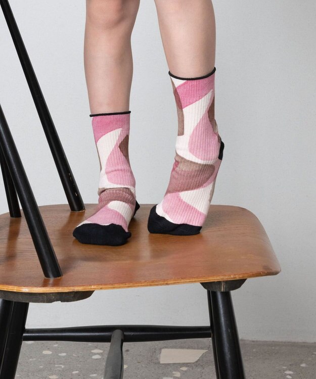 TRICOTE PAINT LINK SOCKS／ペイントリンクソックス 72PINK