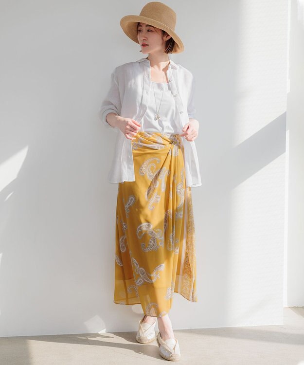 23区 L 【Oggi8月号掲載/洗える】LIBECO ベーシック シャツ ホワイト