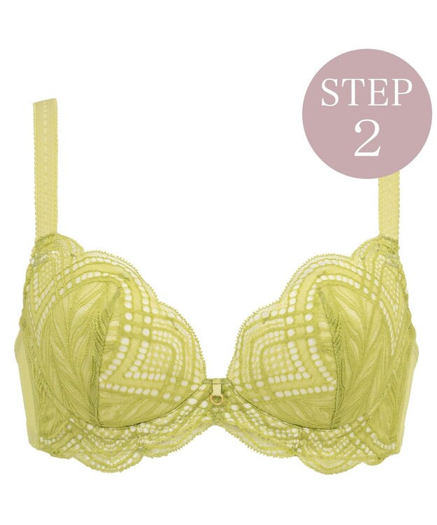 BRADELIS New York 【BRADELIS New York / 育乳補整ブラ・STEP2 寄せる】ナオミステップ2ブラ24S2 ライム