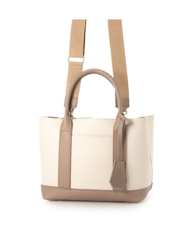 UNBILLION 【テレビ ドラマ着用アイテム】cachecache ショルダー付きパーテーション合成皮革トート OKMIX