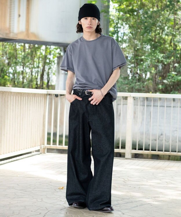 WEGO フェイクレイヤードボーダーT（SS） グレーボーダー