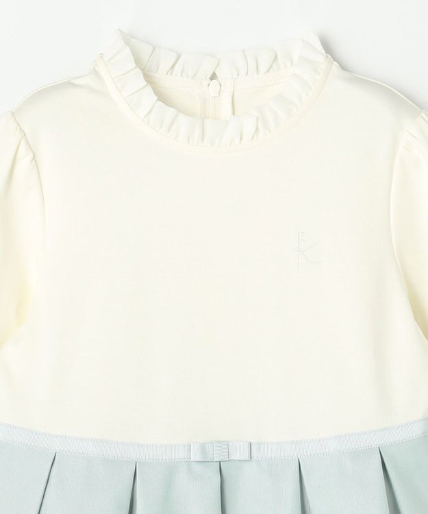 組曲 KIDS 【110-140㎝】 フラワーアーチワンピース＆ボレロジャケットセット ミントグリーン