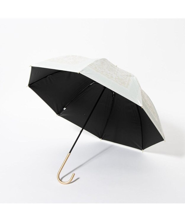 UNBILLION cache nez / レーススカーフプリントバルーンショートパラソル ブルー