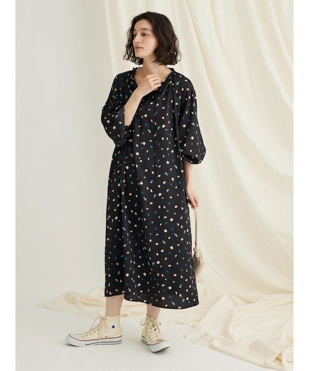 CRAFT STANDARD BOUTIQUE 柄ギャザーマキシワンピース Small Flower