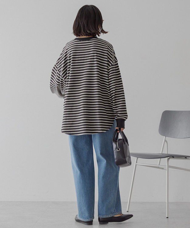 AMERICAN HOLIC ソフトタッチボーダープルオーバー Black