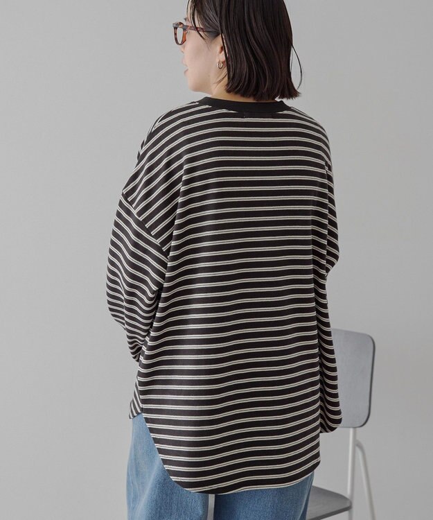 AMERICAN HOLIC ソフトタッチボーダープルオーバー Black