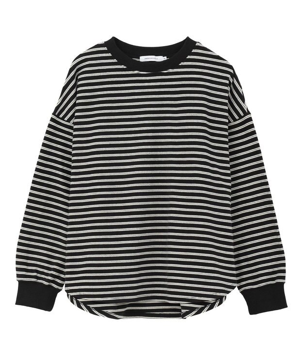 AMERICAN HOLIC ソフトタッチボーダープルオーバー Black