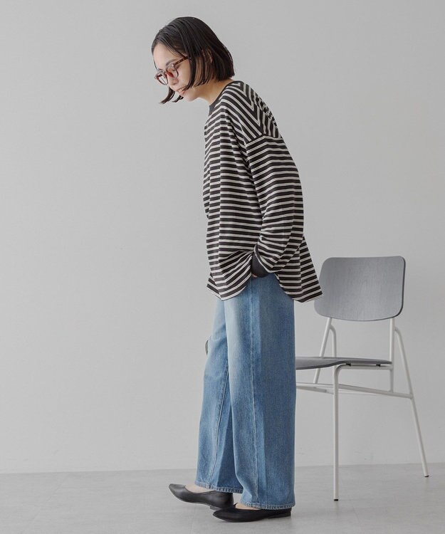 AMERICAN HOLIC ソフトタッチボーダープルオーバー Black