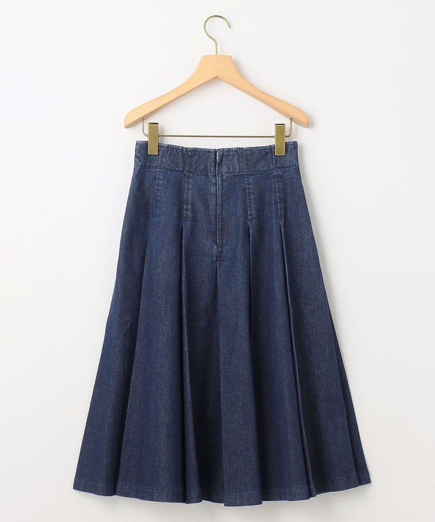 組曲 ライトデニム プリーツスカート ネイビー系
