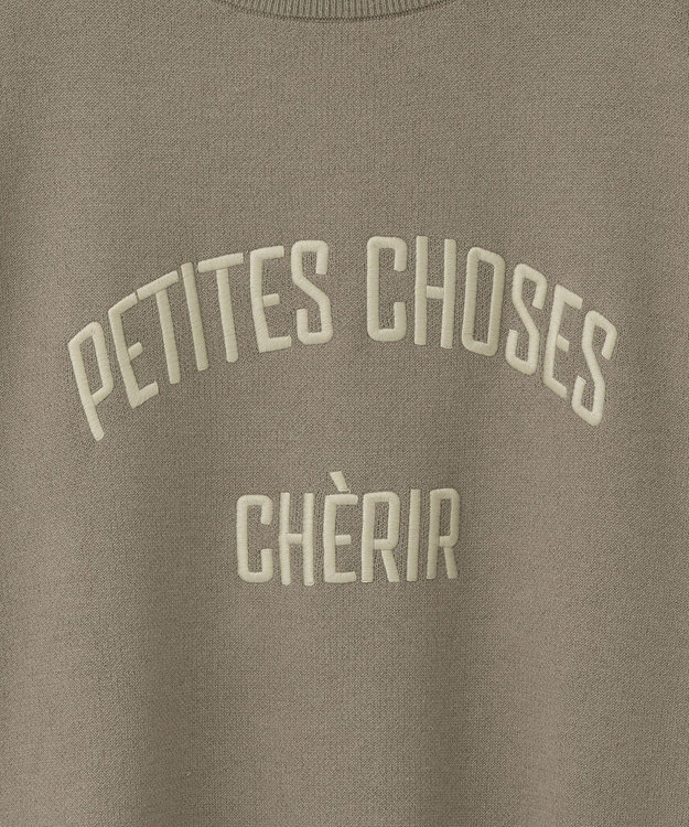 AMERICAN HOLIC コットンブレンドスウェットライクロゴニットトップス Mocha