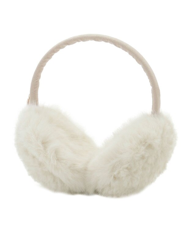 MOONBAT FURLA(フルラ)ファーMix コンパクト イヤマフ 無地 オフホワイト