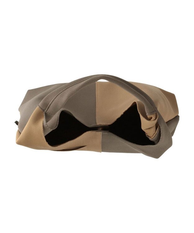 ROOTOTE 1302【A4サイズ収納】LT.ラウンド.アミ.ニット-A 03：キャメル×グレー