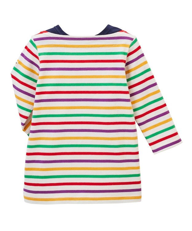 MIKI HOUSE HOT BISCUITS 【80-120cm】 ボーダー 長袖ワンピース マルチカラー