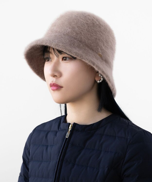TOCCA ANGORA MIX BUCKET HAT アンゴラ混 バケットハット グレージュ系