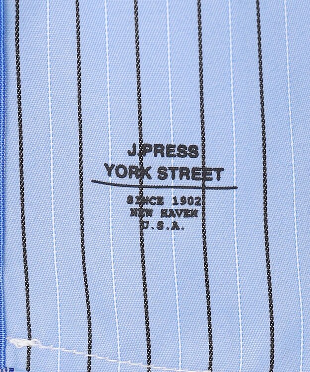J.PRESS YORK STREET 【UNISEX】クレイジーパターン ストライプシャツ サックスブルー系8