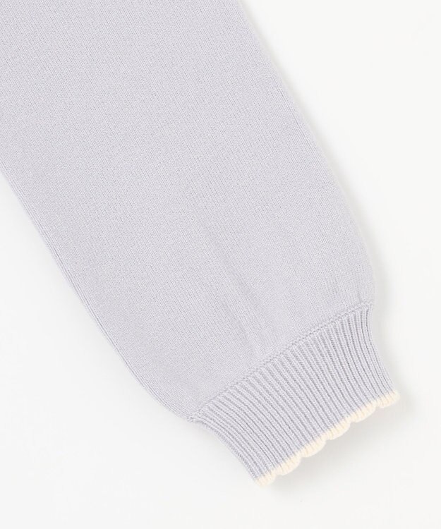 ANY KIDS 肩フリル しあわせタッチ ニット サックスブルー