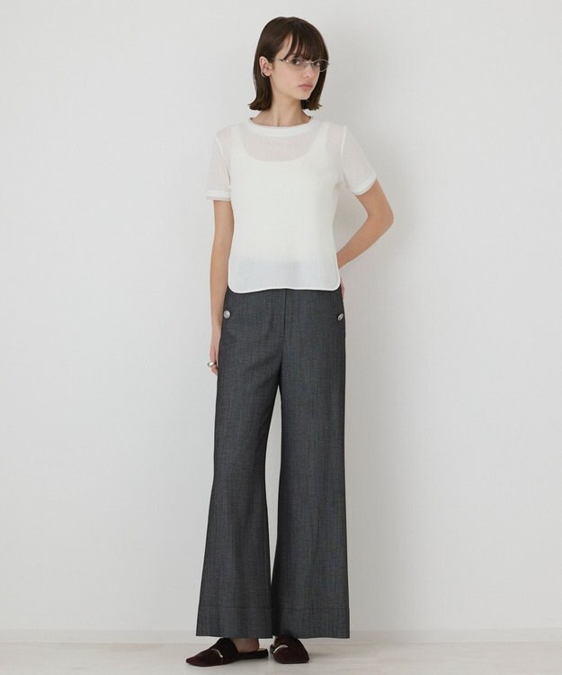 GRACE CONTINENTAL シアーテレコカットトップ ホワイト