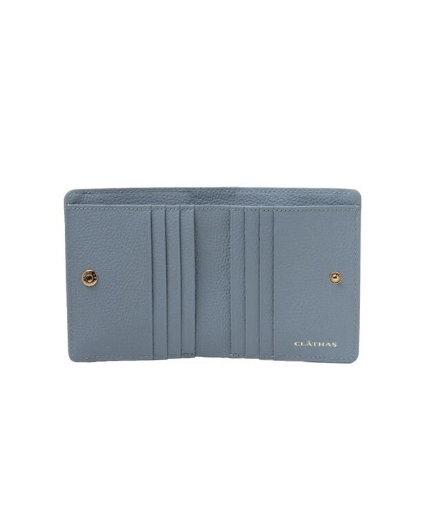 CLATHAS ペルル 外ボックス二つ折り財布 ブルー