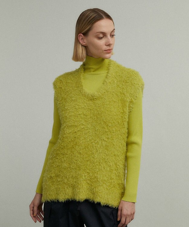 BEIGE， MATHILDE / ニットベスト Chartreuse