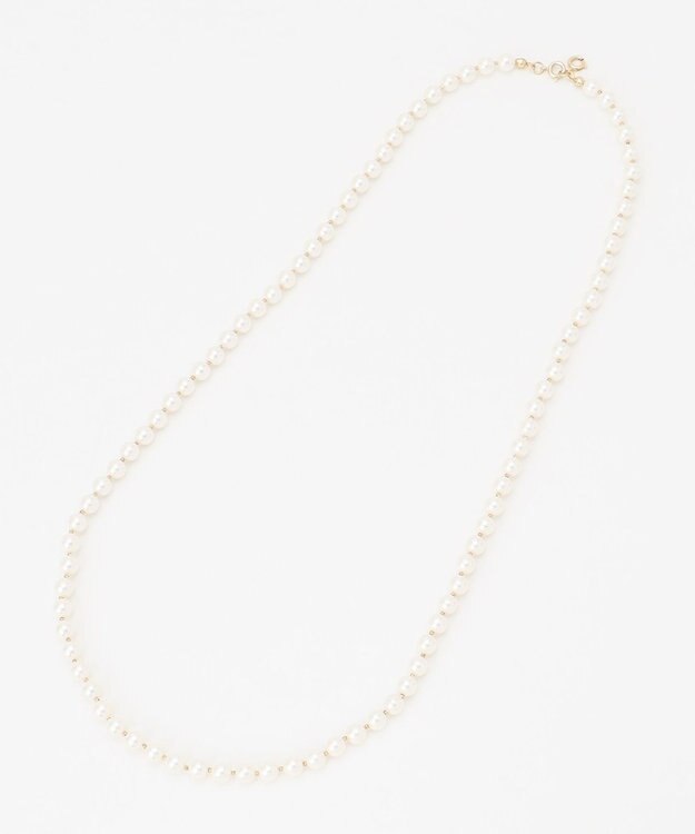 23区 【ご好評につき追加】2WAY パール ロング ネックレス ホワイト系