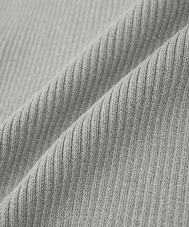 earth music&ecology アシメネックリブニットプルオーバー Gray Mixture