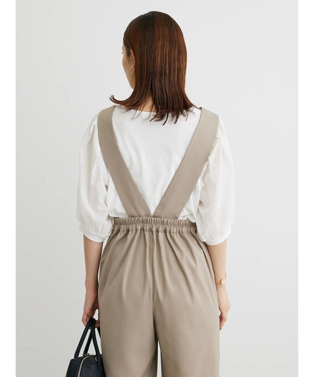 Green Parks ２ｗａｙデザインボタンサス付きパンツ Gray Beige