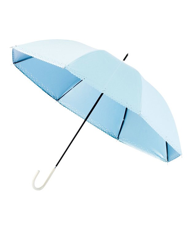 MOONBAT estaa 晴雨兼用 長傘 スターヒートカット 日傘 遮光 遮熱 UV サックスブルー