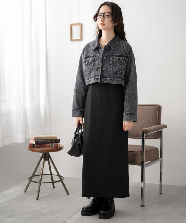 WEGO ショートデニムジャケット ブラックその他