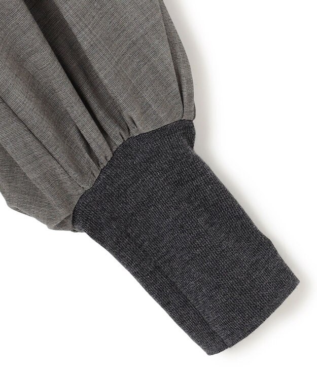 BEIGE， 【洗える】MOYE / ハイネックブラウス C Gray