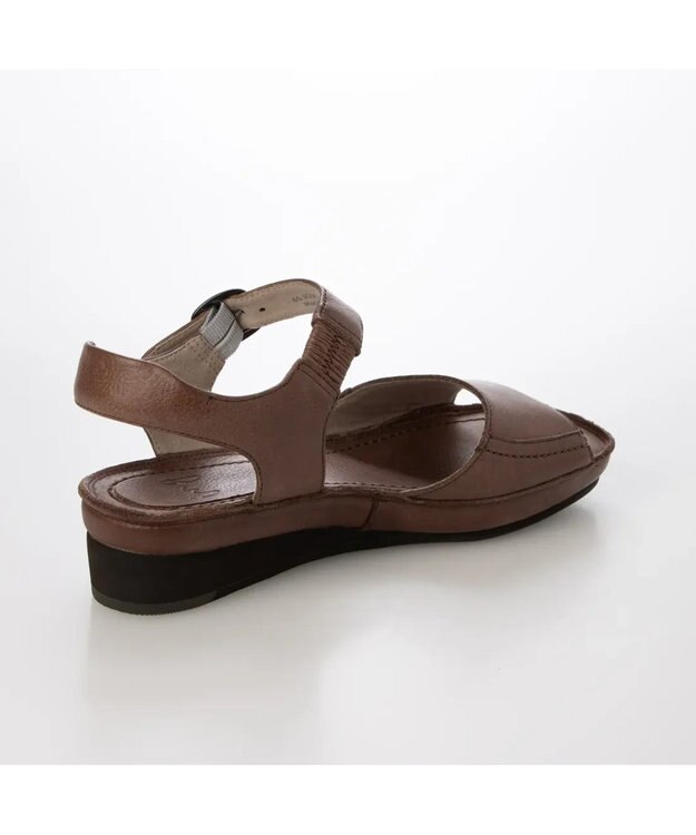 ing <ing>【WEB限定】【サスティナブル】ウエッジヒールレザーサンダル ダークブラウン