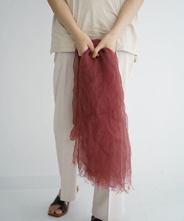 muto Ramie 500 plain リネンストール red plain